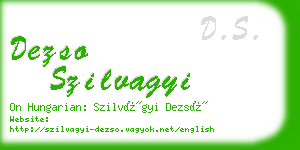 dezso szilvagyi business card